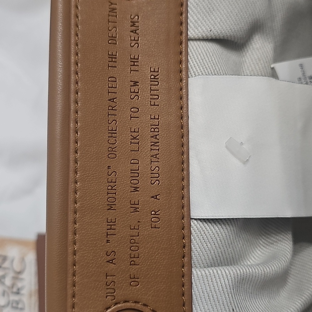Woven Leather Clutch in Tan - Picture 5 of 7